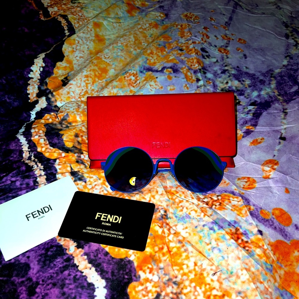 Fendi blue and green sunglasses